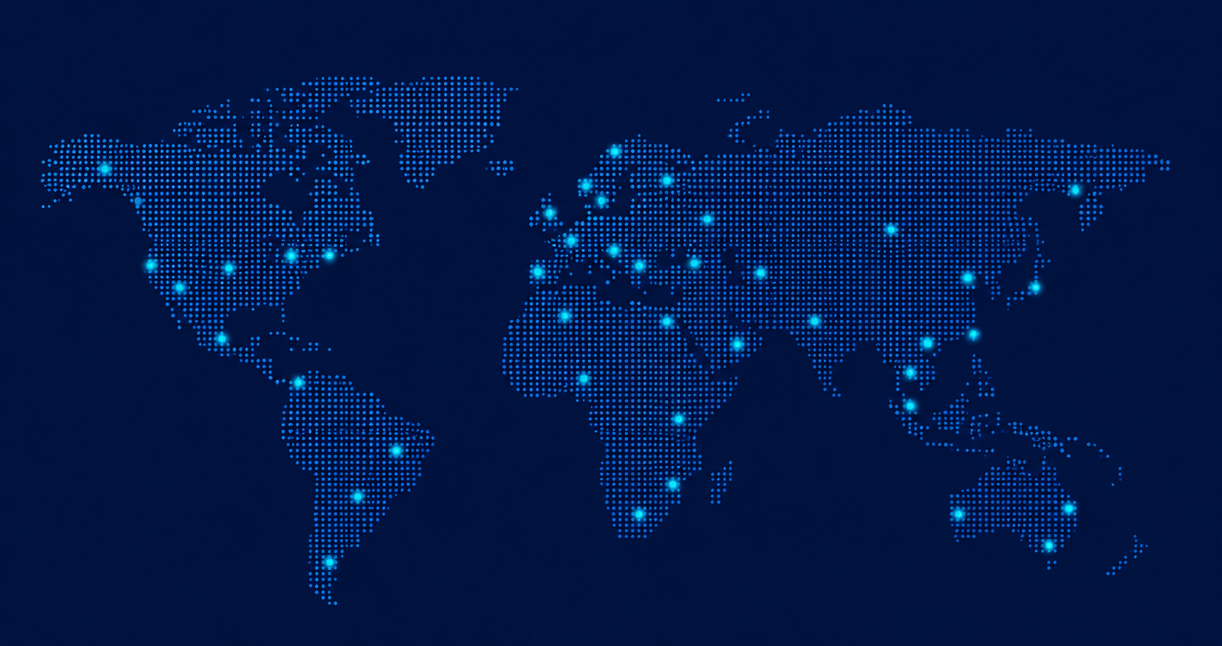 Dotted world map highlighting IPS global payment coverage